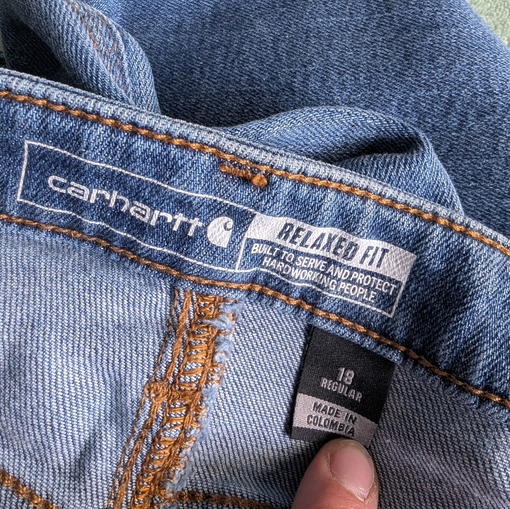 Carhartt Women's Rugged Flex Relaxed Fit Double-Front Jean 18 Regular - Picture 3 of 8
